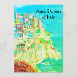 Amalfi Coast de Italia Postcard por artista