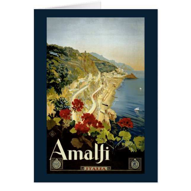 Amalfi Italia Póster de la cosecha Italia restaura (Frente)