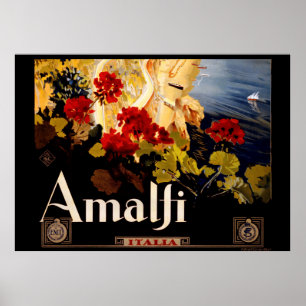 Amalfi Italia Viaje Afiche Arte Gráfico