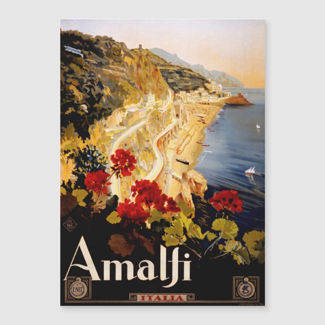 Amalfi Italia Viaje Afiche Arte Gráfico (Anverso)