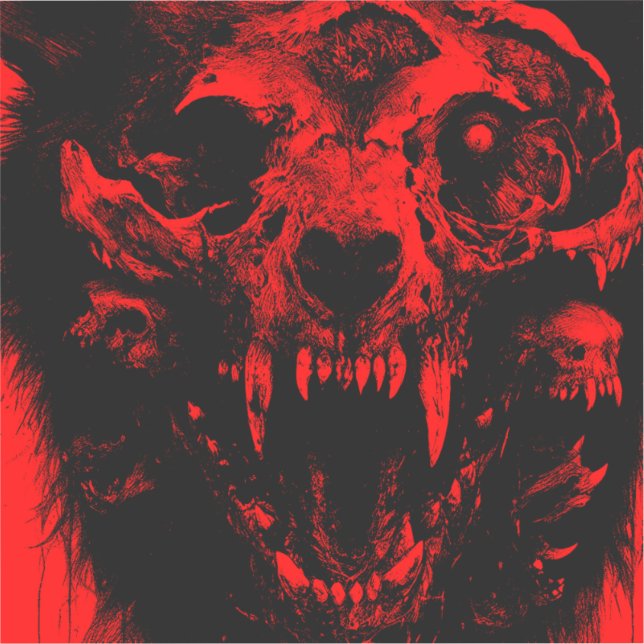 AMALGAMACIÓN DE LA CARNE MUERTA | PEGATINA (Anverso)