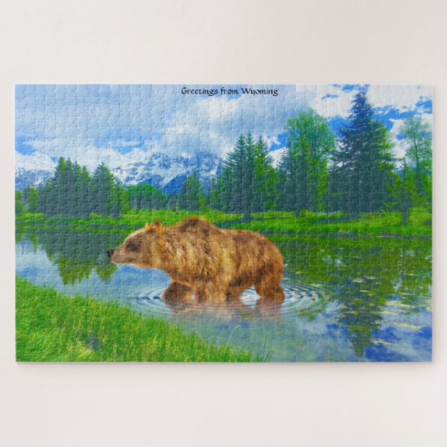 Amamos a los Osos Marrones Wyoming Jigsaw Puzzle (Horizontal)