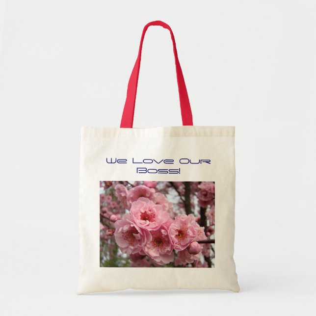 ¡Amamos a nuestro jefe! Bolsa de mano regalos Flor (Frente)
