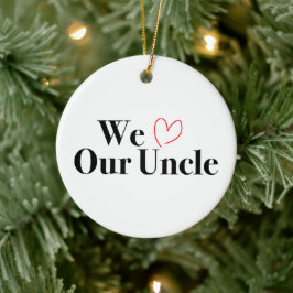 Amamos a nuestro tío Navidades Ornamento de fotos
