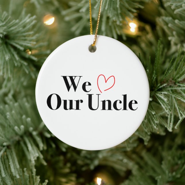 Amamos a nuestro tío Navidades Ornamento de fotos (Árbol)