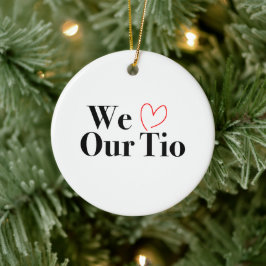 Amamos a nuestros Navidades de Tío Ornamento de fo