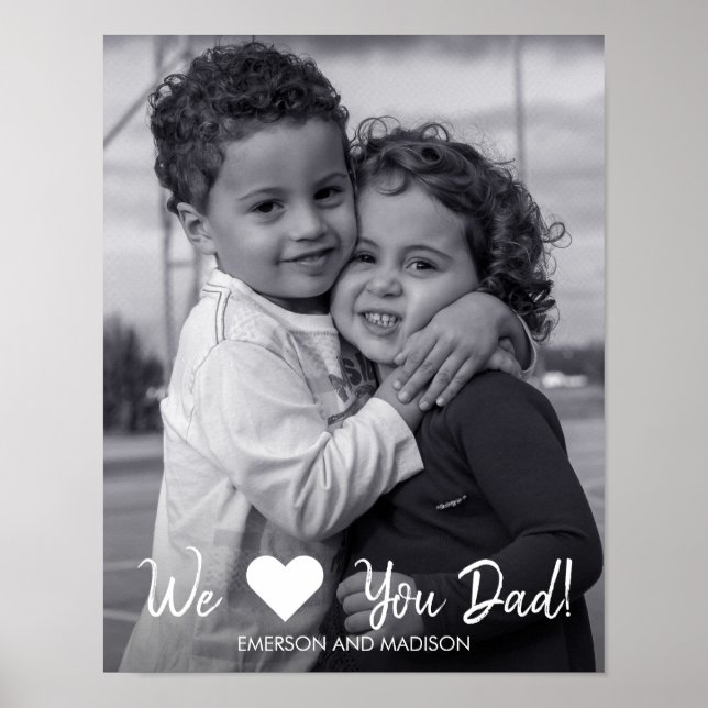 Amamos a papá, Poster de impresión de fotos del Dí (Frente)