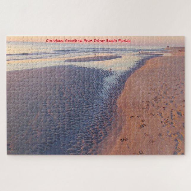 Amamos el rompecabezas de la Florida en Delray Bea (Horizontal)