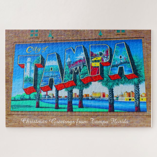 Amamos el rompecabezas de Tampa Florida (Horizontal)