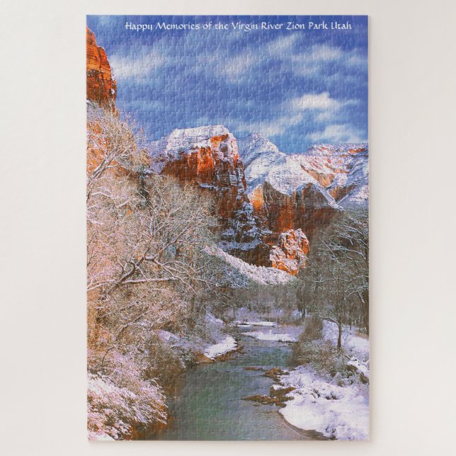 Amamos el rompecabezas de Utah Jigsaw River Zion P (Vertical)