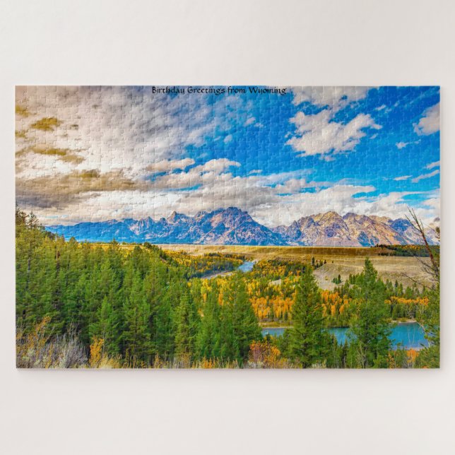 Amamos el rompecabezas de Wyoming Jigsaw (Horizontal)