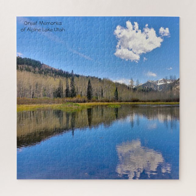 Amamos el rompecabezas del lago alpino Utah Jigsaw (Vertical)
