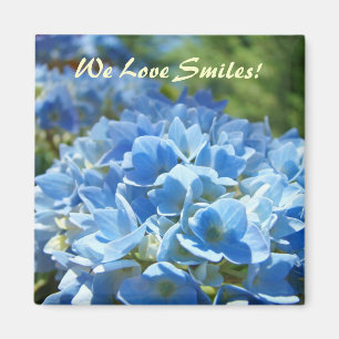 ¡Amamos las Sonrisas! imanes Flores de Hortensias