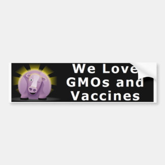 Amamos los GMOs y a la pegatina para el