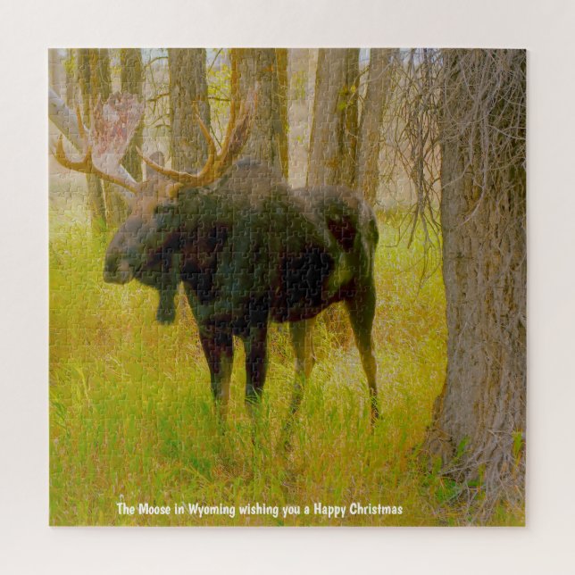 Amamos Moose Wyoming. Rompecabezas (Vertical)