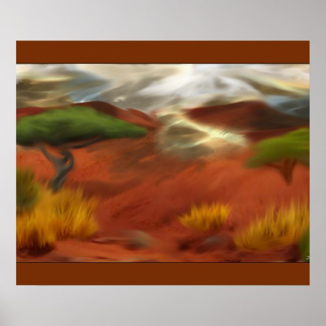 Amanecer al aire libre australiano resumen arte (Frente)