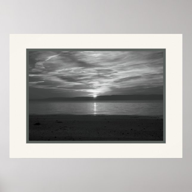 Amanecer blanco y negro ~ Impresión fotográfica (Frente)