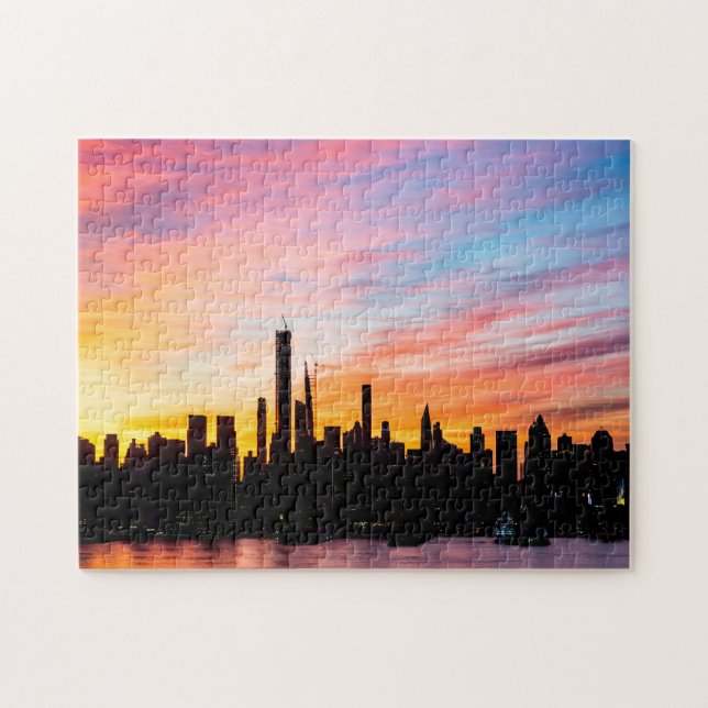 Amanecer de la ciudad de Nueva York - Rompecabezas (Horizontal)