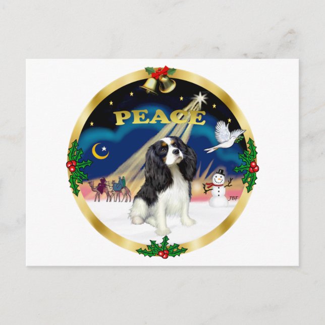 Amanecer de Navidad - Cavalier King Charles de tre (Anverso)