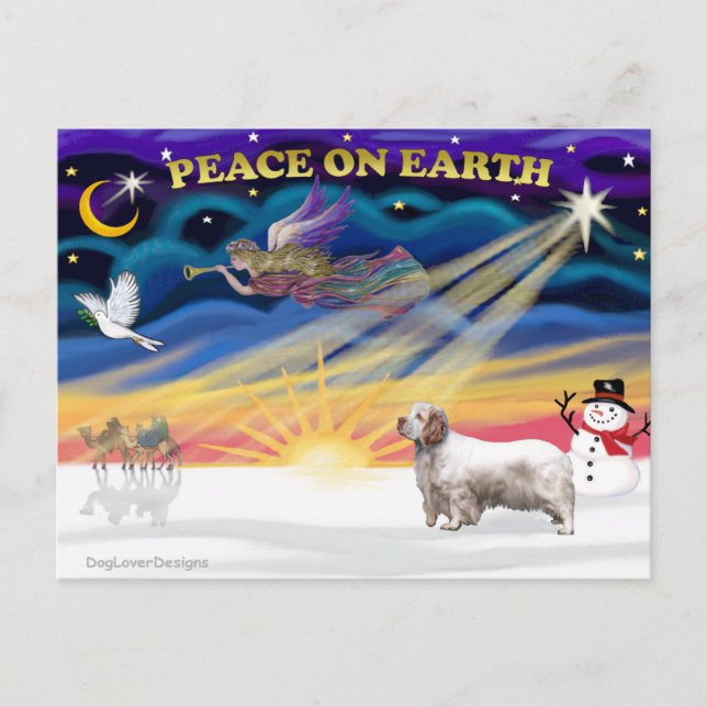 Amanecer de Navidad - Clumber Spaniel (Anverso)