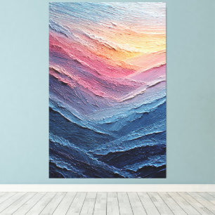 Amanecer dorado sobre crestas texturizadas Arte de