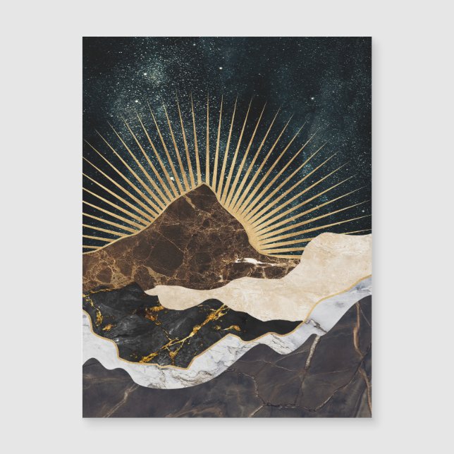 Amanecer Dorado sobre Montañas de Mármol y cielo e (Anverso)