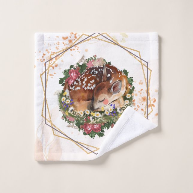 Amanecer durmiente, gráfico de animales marrones (Toallita)