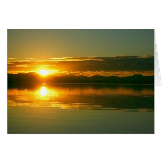 Amanecer en el lago Yellowstone (en blanco dentro) (Anverso (Horizontal))