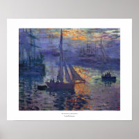 Amanecer en el mar por arte impresionista de Claud
