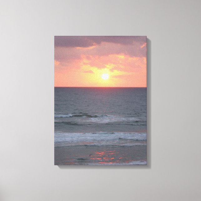 Amanecer en la playa Lienzo envuelto (Anverso)