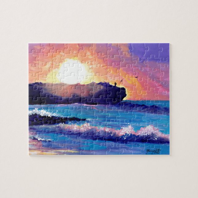 Amanecer en la playa Shipwreck Kauai Jigsaw Puzzle (Horizontal)