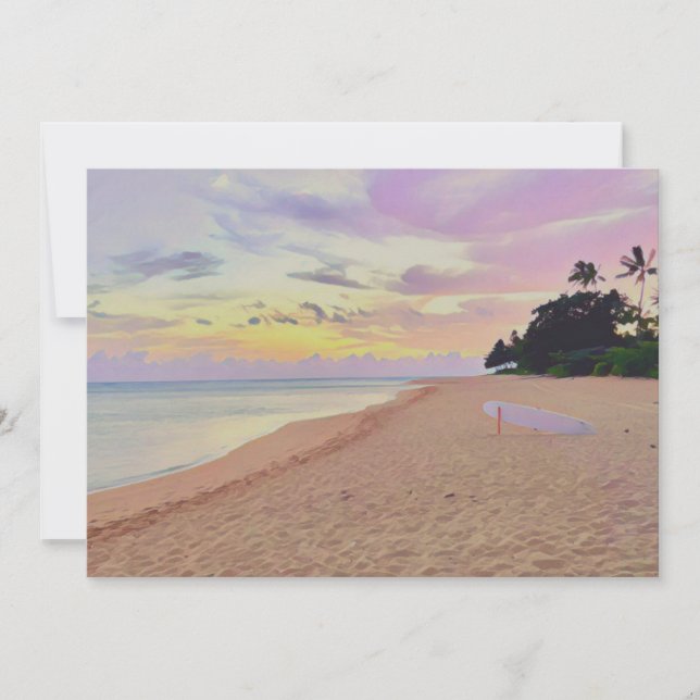 Amanecer Haena Aloha Hermosa Tarjeta Postal (Anverso)