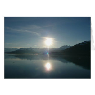 Amanecer sobre el fiordo universitario Alaska Foto