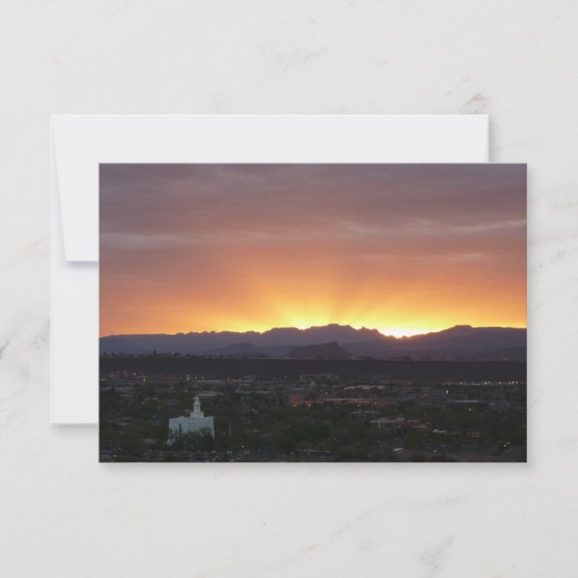 Amanecer sobre el paisaje de St. George Utah (Anverso)