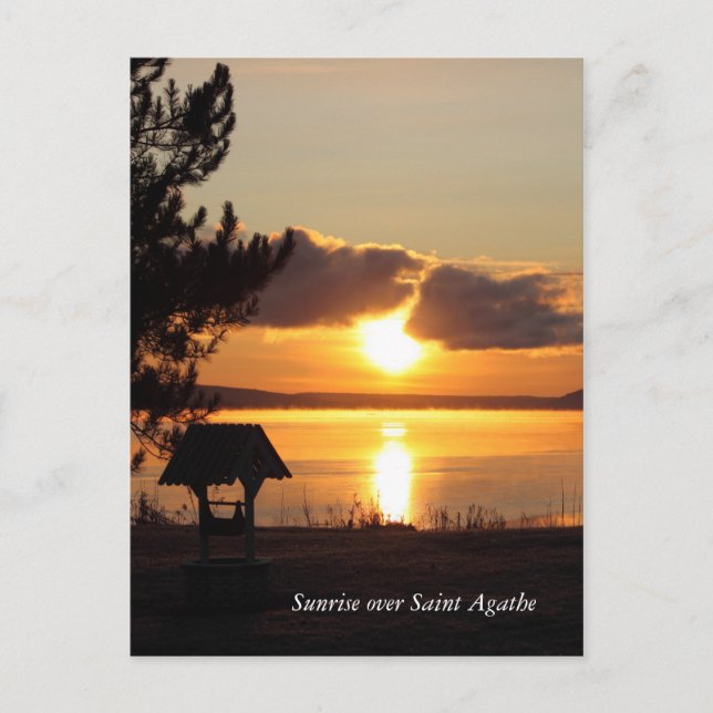 Amanecer sobre la postal de Saint Agathe (Anverso)