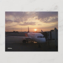 Amanecer, tarjeta postal del avión