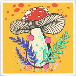 Amanita Mushroom Vinyl Pegatina