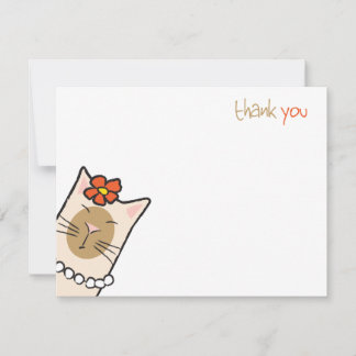Amante de Gato Siamés | Tarjetas Planas de Nota de