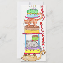 Amante de gatos en cumpleaños