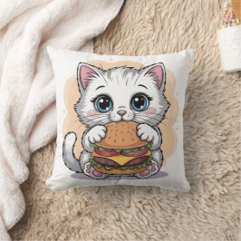 Amante de gatos lindos | Almohada decorativa de ga