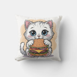 Amante de gatos lindos | Almohada decorativa de ga
