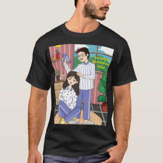 Amante de la cariñosa camiseta de marihuana