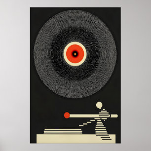 Amante de la Música Retro Impresión de Disco de Vi