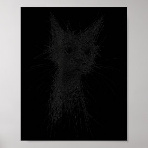 Amante de los gatitos Arte abstracto de garabatos