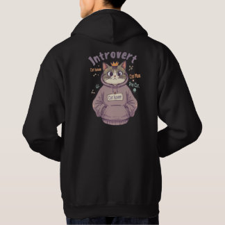 Amante de los Gatos Feliz Sudadera con Capucha Gat