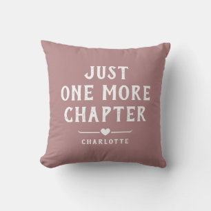 Amante de los libros Almohada personalizada rosa p