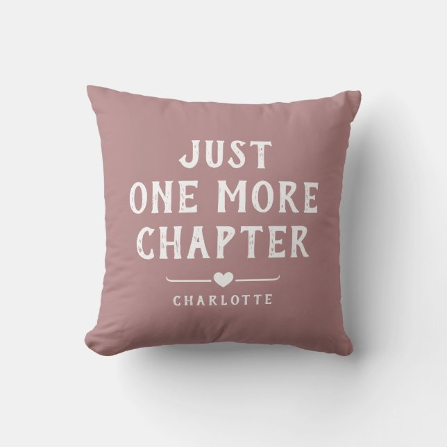 Amante de los libros Almohada personalizada rosa p (Anverso)