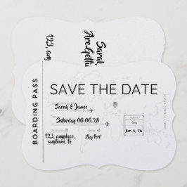 amante de los viajes salva la fecha tarjeta de emb
