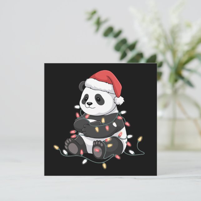 Amante de luces de animales de Navidad de panda di (Anverso de pie)