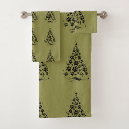 Amante de Perros Huella de Pata Árbol de Navidad 3